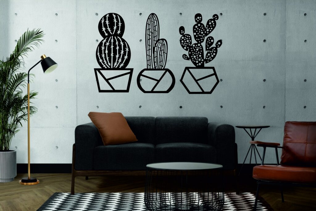 fondo4 Tríptico de cactus – 3 piezas, 40 × 70 cm